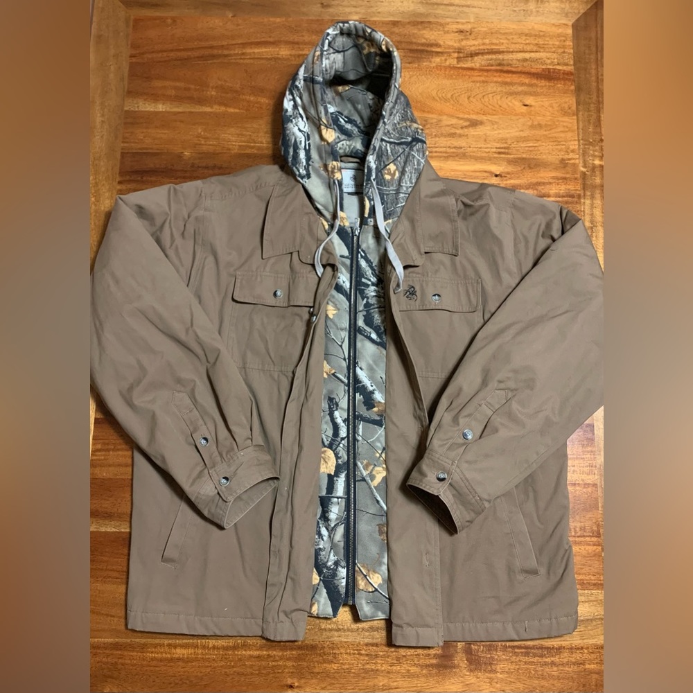 Legendary Whitetails Men's Voyager Hooded Shirt - Work Jacket Camouflage 3XL